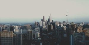 View of Toronto downtown from above